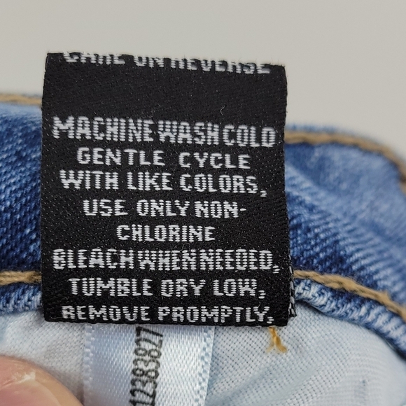 Stitch Star Womens Distressed Faded Light Wash Button Fly Jeans Size 20 - Picture 6 of 12